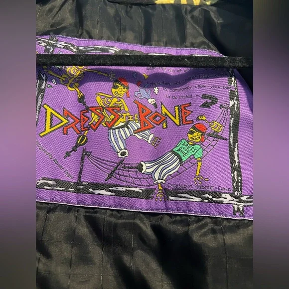 Vintage Dress the Bone Tie Dye Leopard Purple and Orange Quilted Ski Jac… - Picture 7 of 14